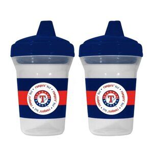 Baby Fanatic Texas Rangers MLB Kids Spill-Proof Sippy Cups Set of 2-NEW-BPA Free